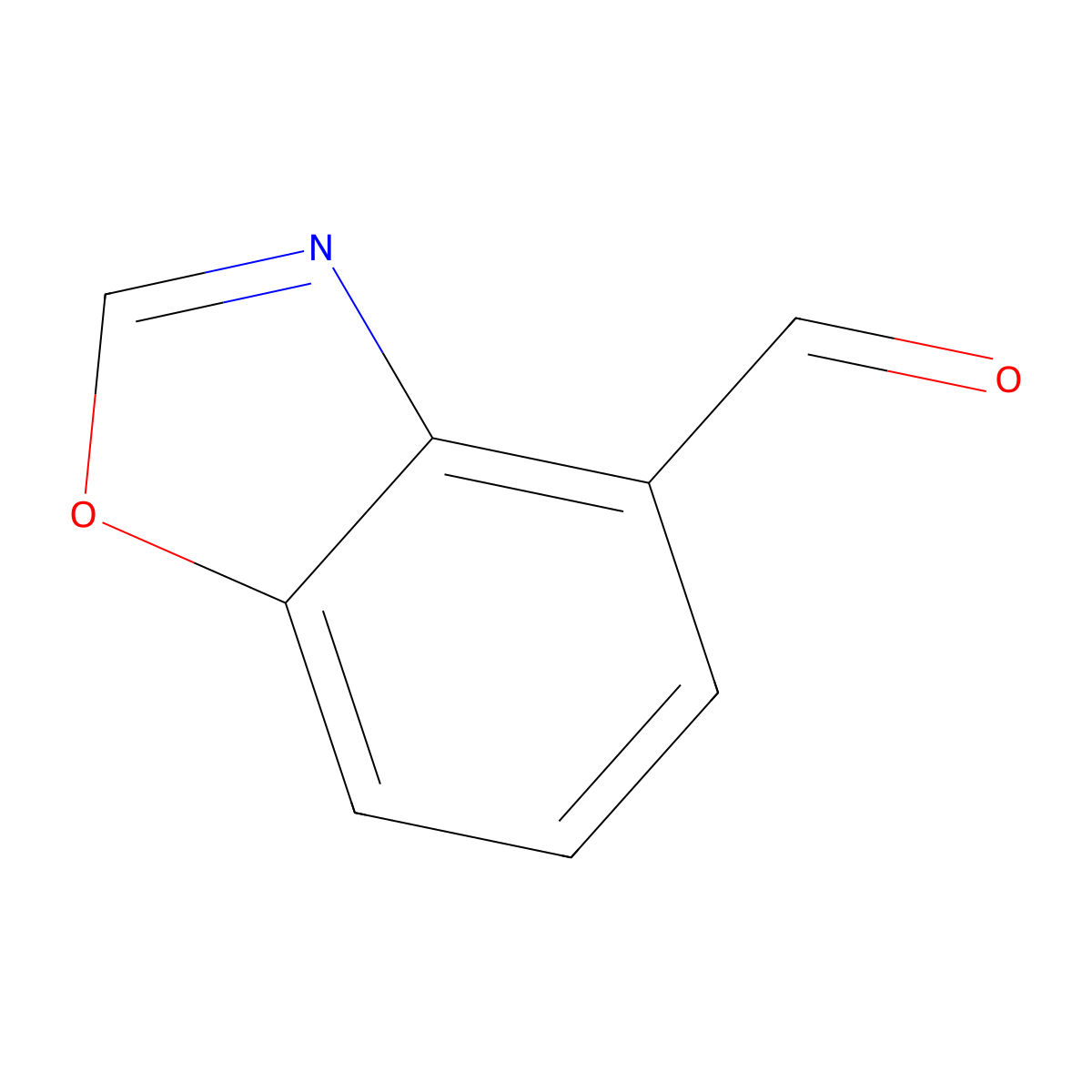 Benzo[d]oxazole-4-carbaldehyde molecular structure, CAS 1492303-37-3