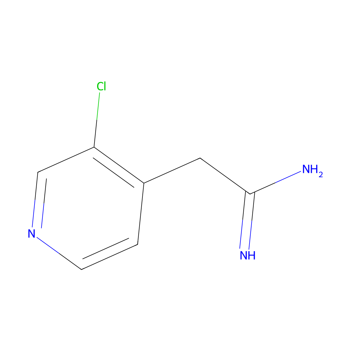 2-(3-Chloropyridin-4-yl)acetimidamide molecular structure, CAS 1492319-67-1