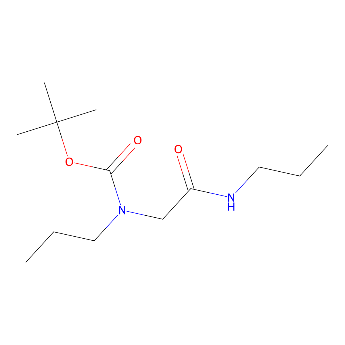 tert-butyl N-propyl-N-[(propylcarbamoyl)methyl]carbamate molecular structure, CAS 1492321-18-2