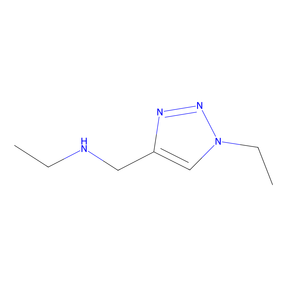 ethyl[(1-ethyl-1H-1,2,3-triazol-4-yl)methyl]amine molecular structure, CAS 1492328-63-8