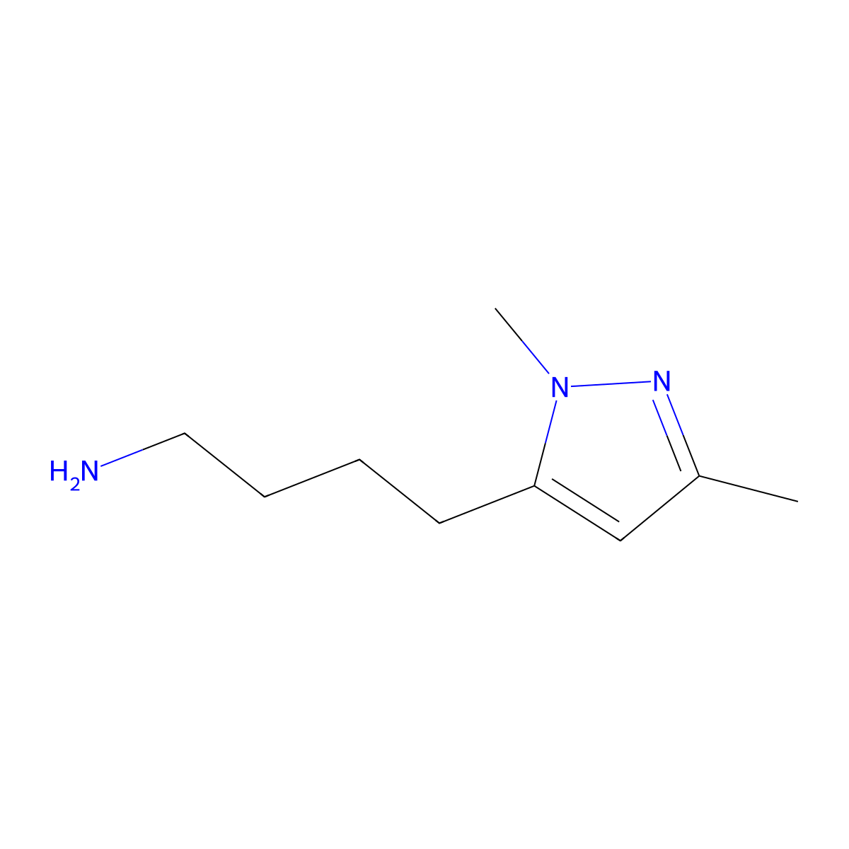 4-(1,3-Dimethyl-1h-pyrazol-5-yl)butan-1-amine molecular structure, CAS 1492328-73-0