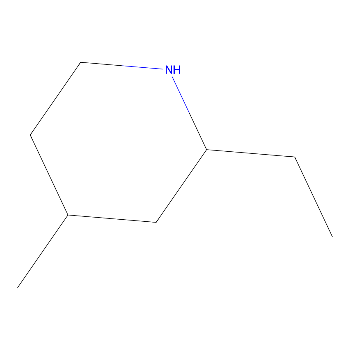 2-Ethyl-4-methylpiperidine molecular structure, CAS 1492331-31-3