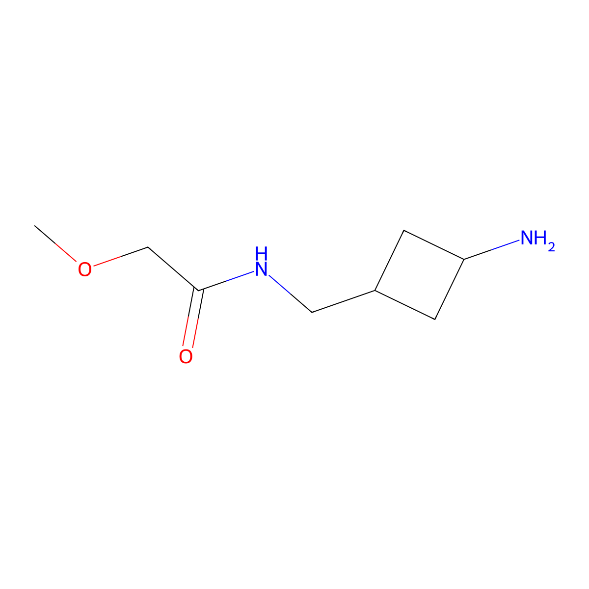 N-[(3-aminocyclobutyl)methyl]-2-methoxyacetamide molecular structure, CAS 1492347-04-2