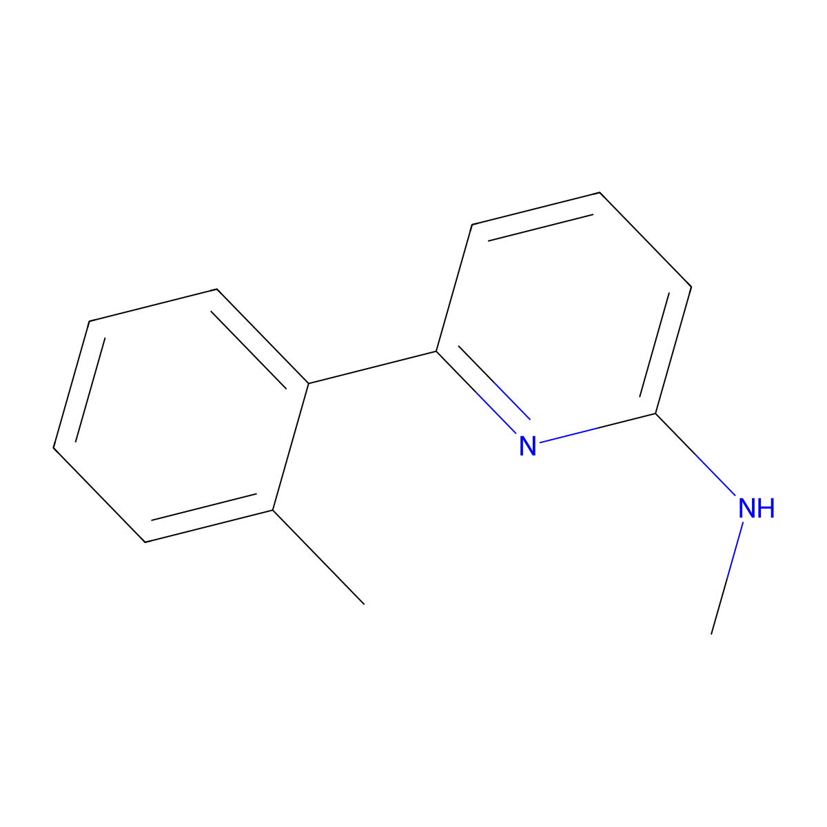N-Methyl-6-(2-methylphenyl)-2-pyridinamine molecular structure, CAS 1492349-71-9