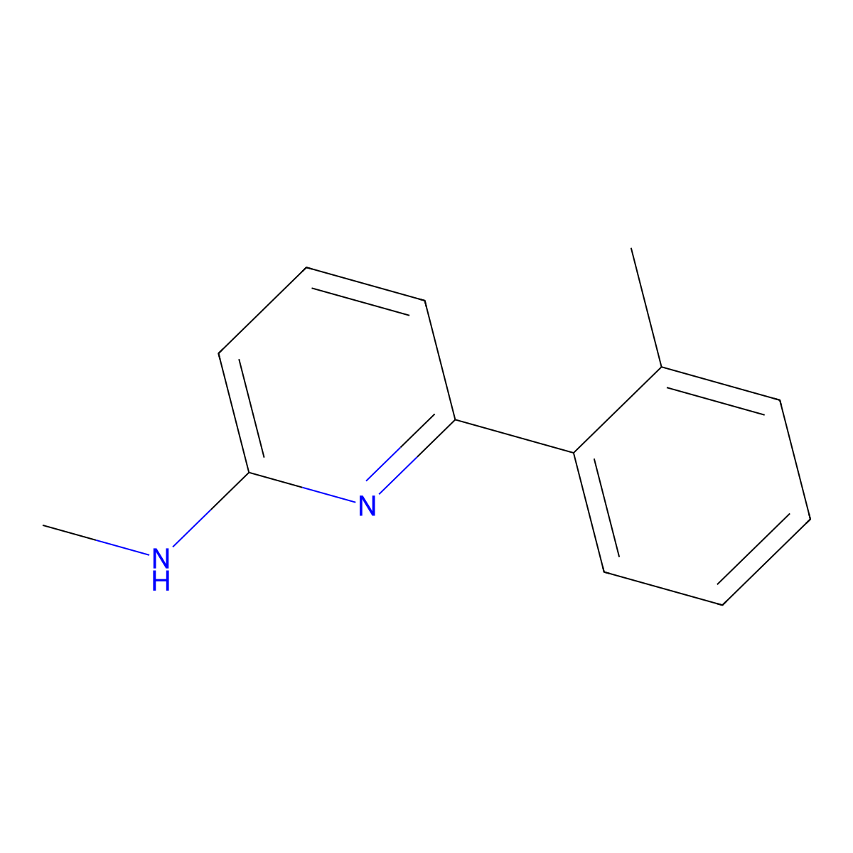 N-Methyl-6-(2-methylphenyl)-2-pyridinamine molecular structure, CAS 1492349-71-9