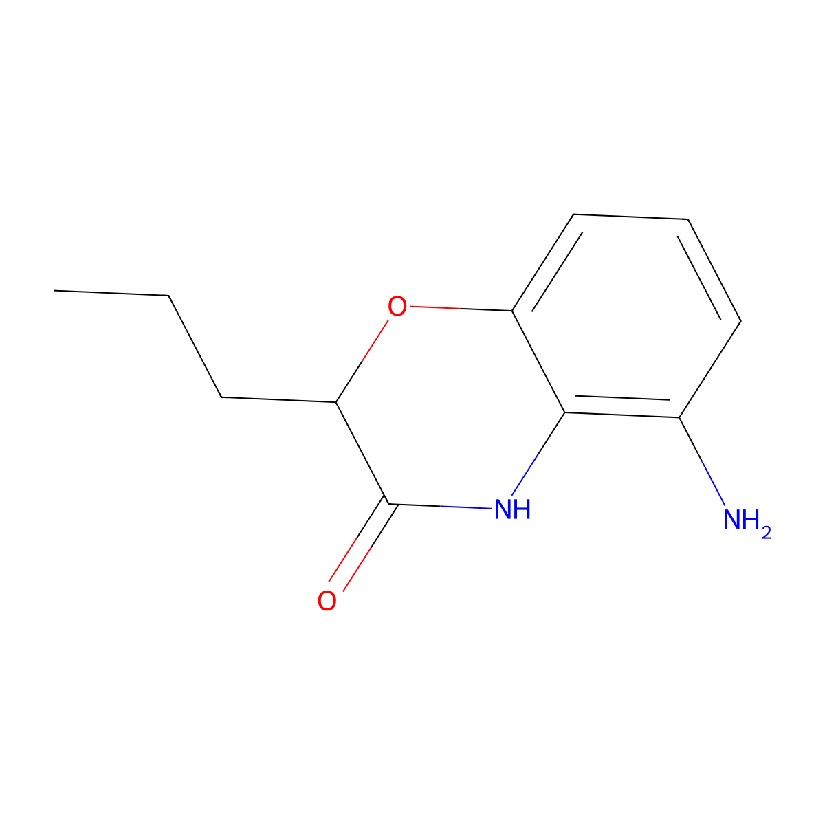 5-Amino-2-propyl-3,4-dihydro-2H-1,4-benzoxazin-3-one molecular structure, CAS 1492352-41-6