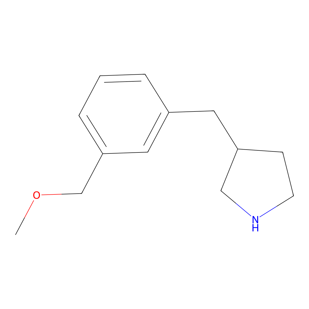 3-(3-(Methoxymethyl)benzyl)pyrrolidine molecular structure, CAS 1492362-32-9