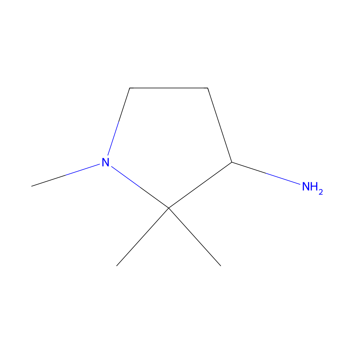1,2,2-Trimethylpyrrolidin-3-amine molecular structure, CAS 1492397-41-7