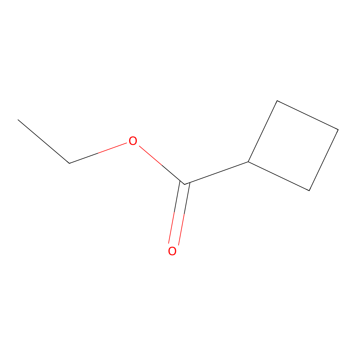 Ethyl cyclobutanecarboxylate molecular structure, CAS 14924-53-9
