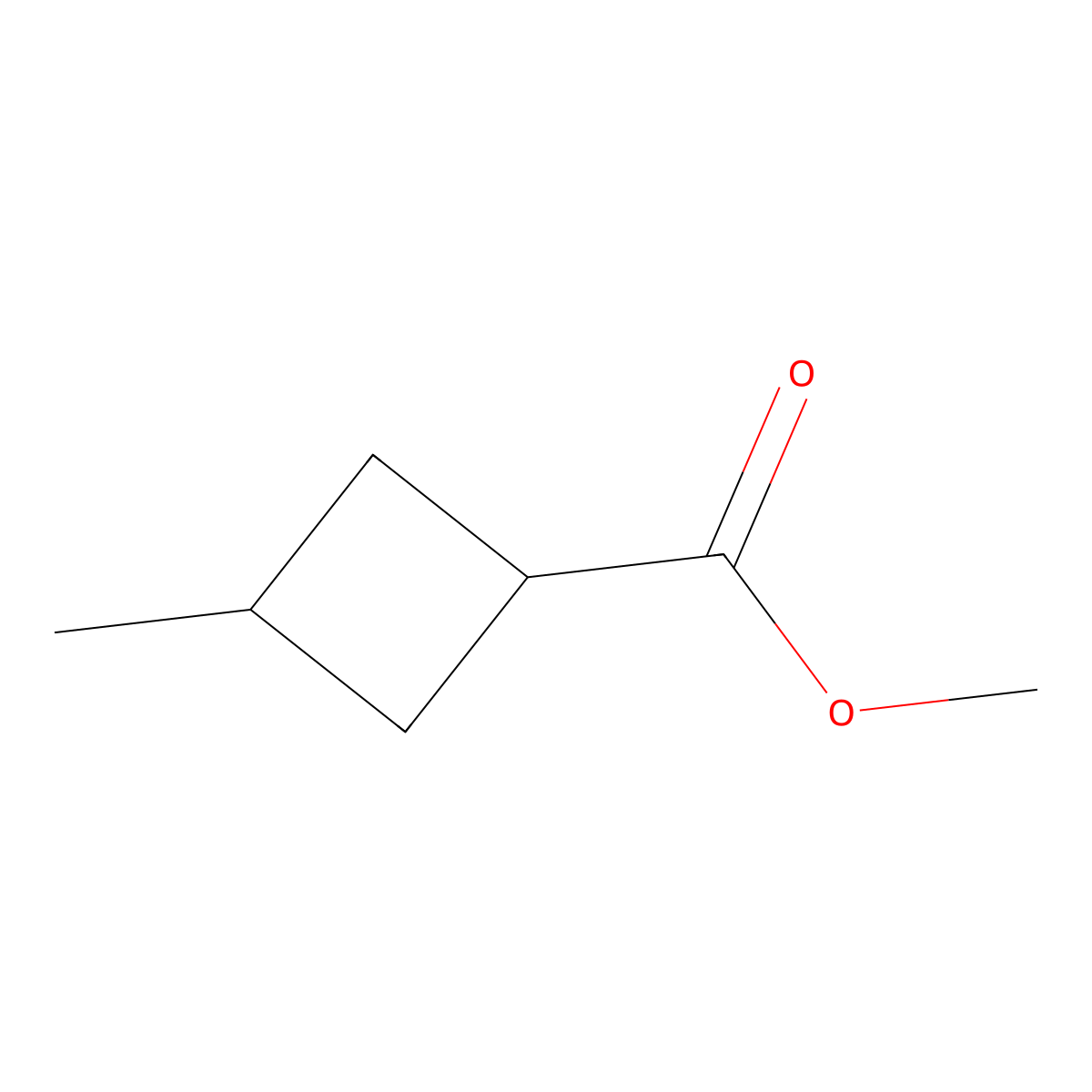 Methyl 3-methylcyclobutanecarboxylate molecular structure, CAS 14924-54-0
