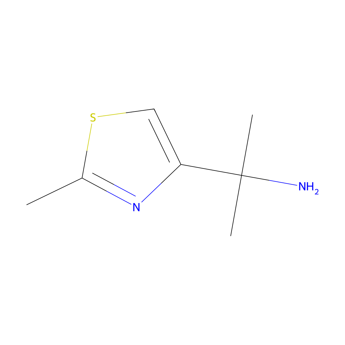 2-(2-Methyl-1,3-thiazol-4-yl)propan-2-amine molecular structure, CAS 1492403-25-4