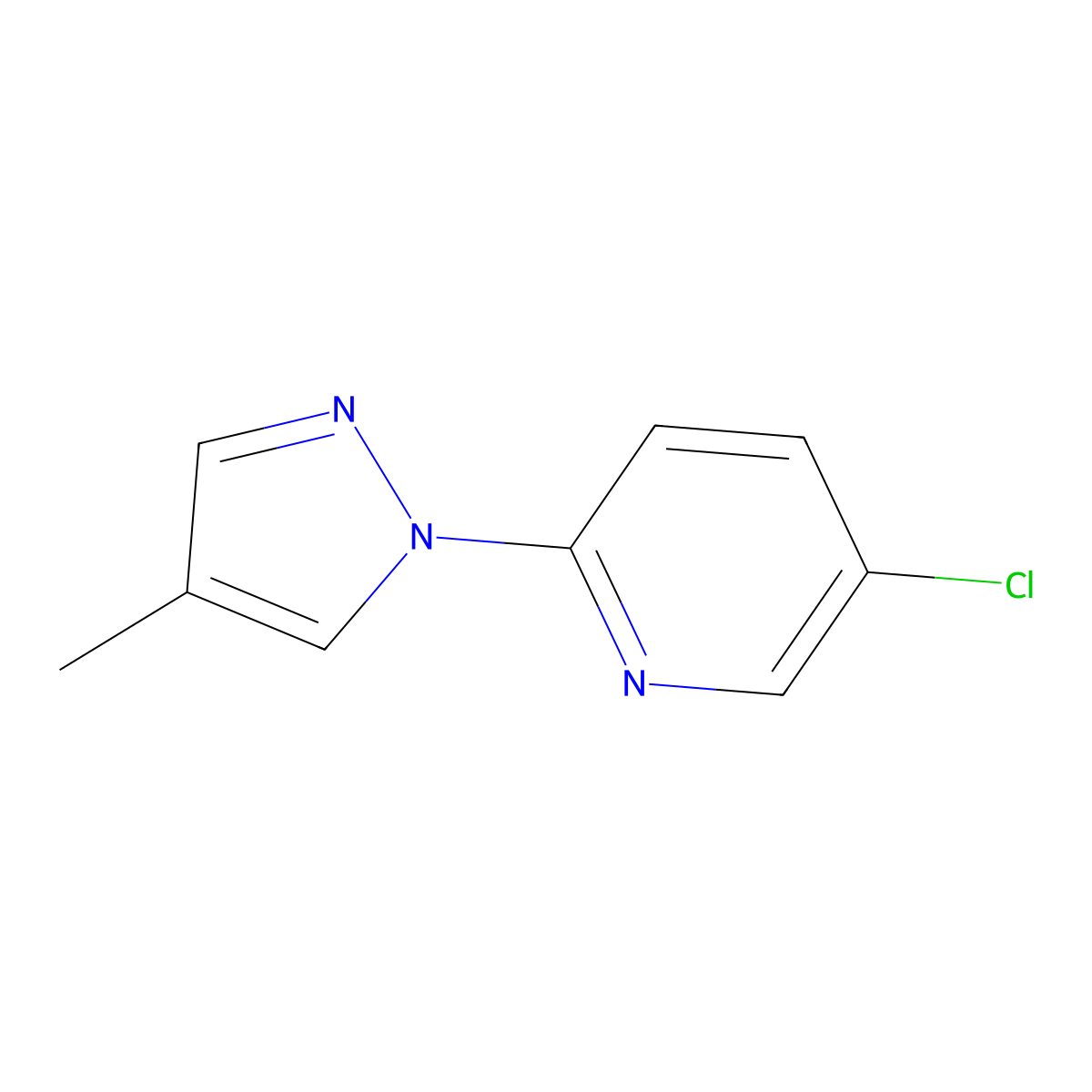 5-Chloro-2-(4-methyl-1h-pyrazol-1-yl)pyridine molecular structure, CAS 1492406-23-1