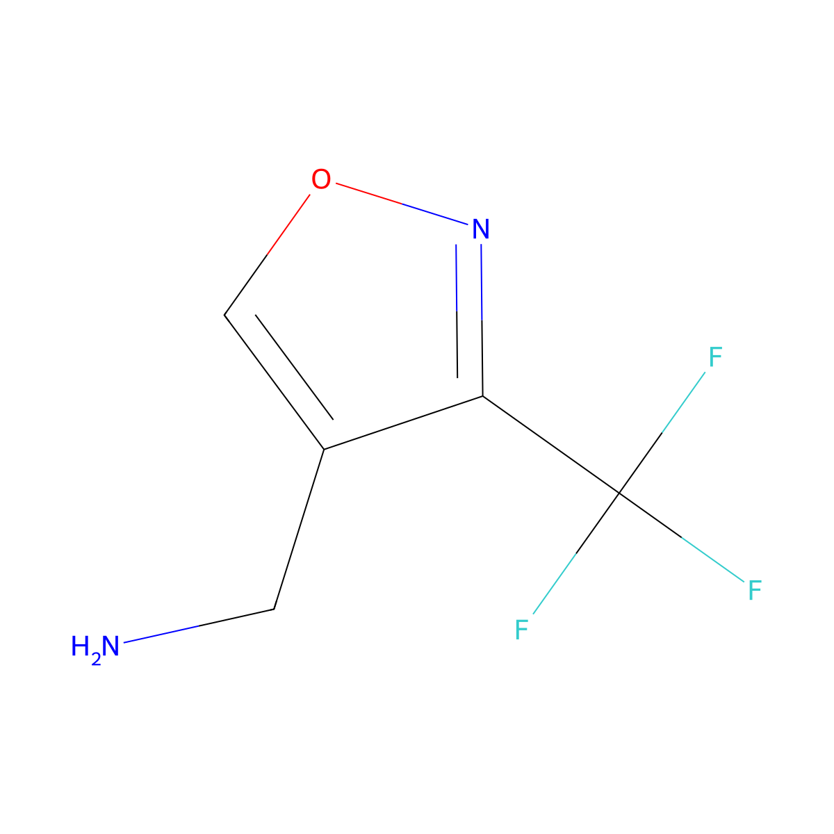 [3-(Trifluoromethyl)-1,2-oxazol-4-yl]methanamine molecular structure, CAS 1492412-95-9