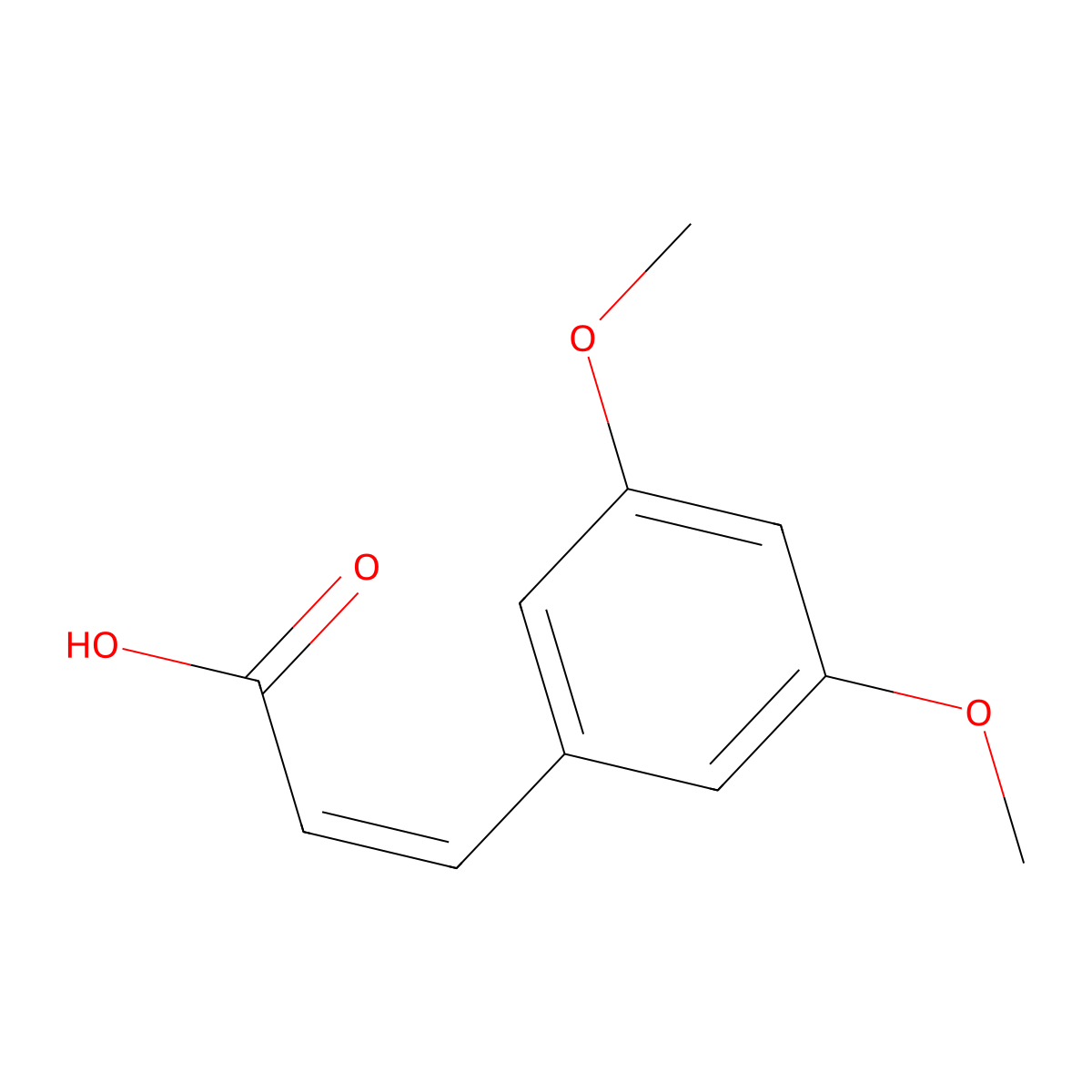 Cinnamic acid, 3,5-dimethoxy-, cis- molecular structure, CAS 149243-19-6