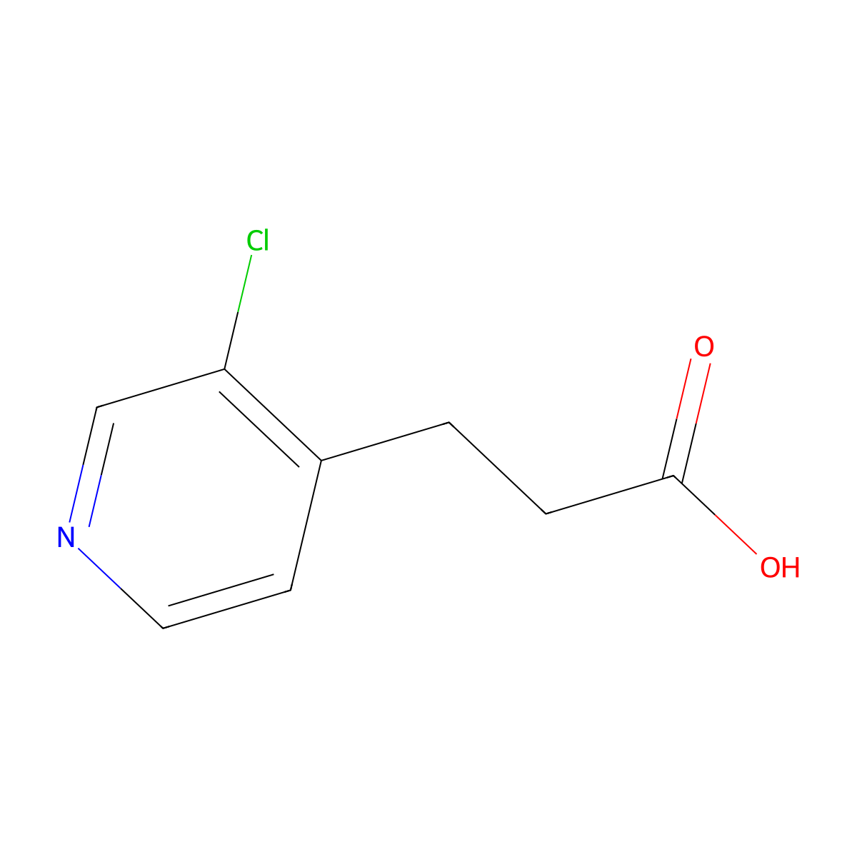 3-(3-Chloropyridin-4-yl)propanoic acid molecular structure, CAS 1492447-67-2