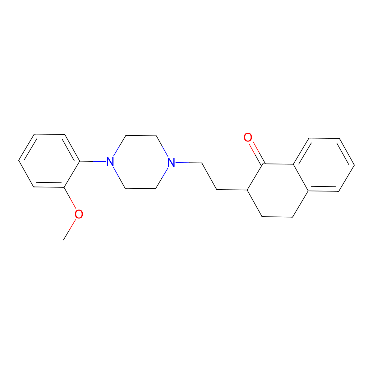 2-[2-[4-(2-methoxyphenyl)piperazin-1-yl]ethyl]-3,4-dihydro-2H-naphthalen-1-one molecular structure, CAS 149247-12-1