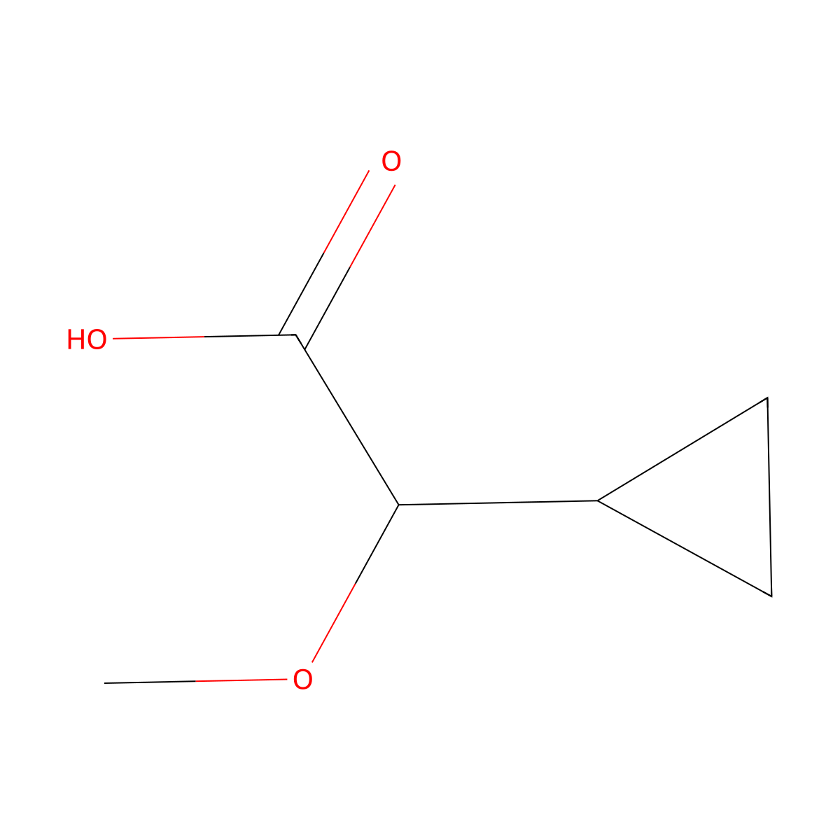 2-Cyclopropyl-2-methoxyacetic acid molecular structure, CAS 1492471-96-1