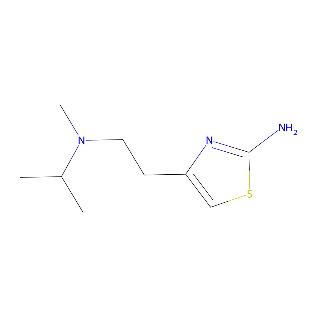 4-(2-(Isopropyl(methyl)amino)ethyl)thiazol-2-amine molecular structure, CAS 1492494-69-5