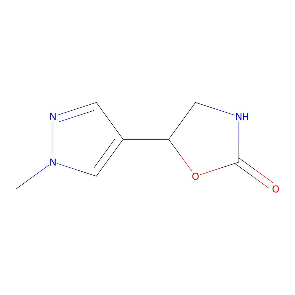 5-(1-Methyl-1h-pyrazol-4-yl)oxazolidin-2-one molecular structure, CAS 1492496-87-3