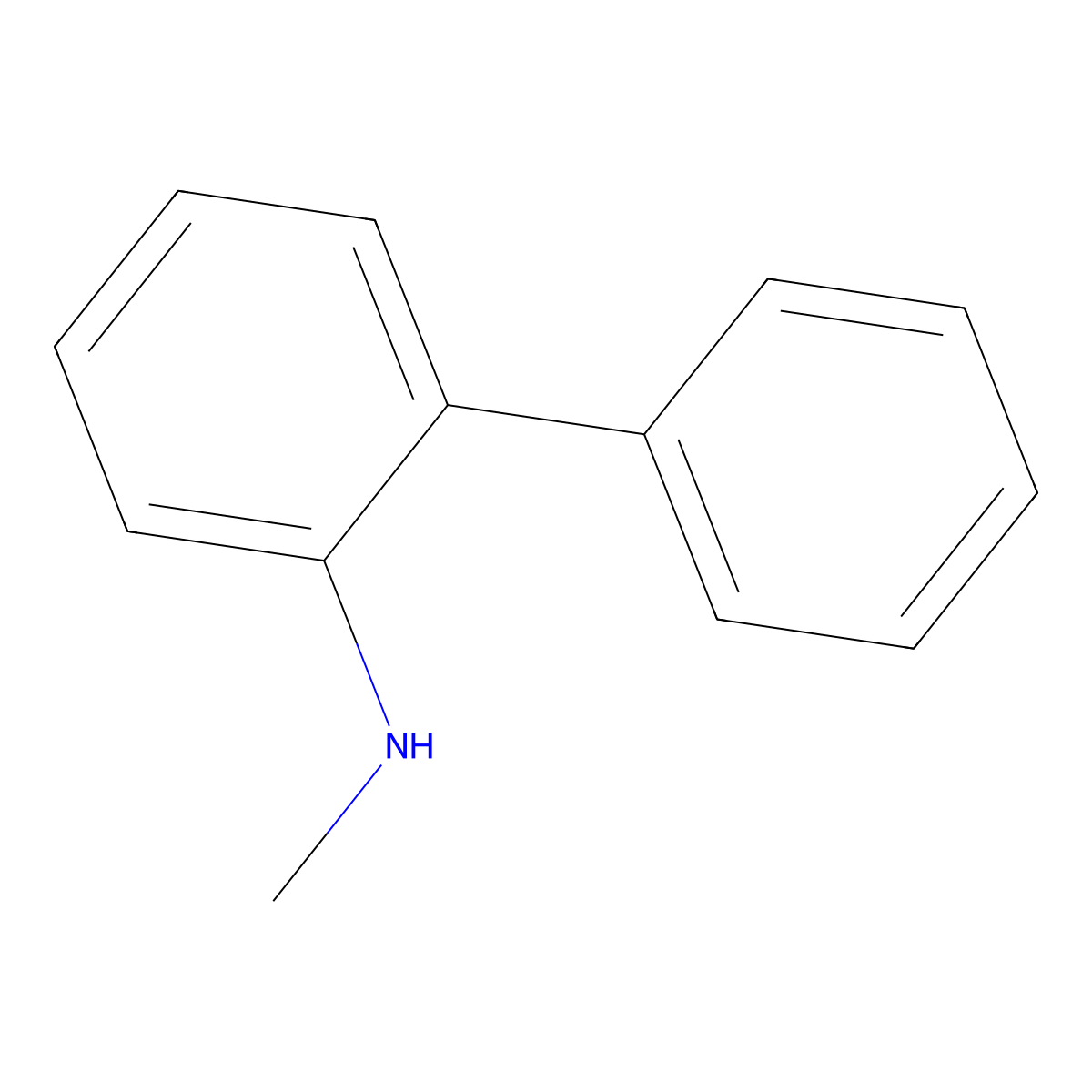 N-Methylbiphenyl-2-amine molecular structure, CAS 14925-09-8