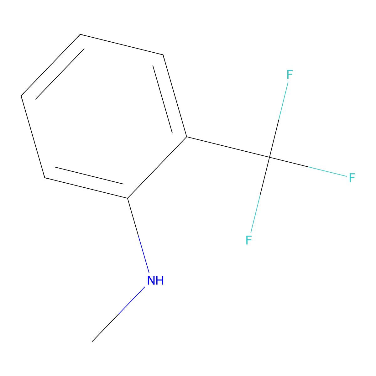 2-Trifluoromethyl-N-methylaniline molecular structure, CAS 14925-10-1