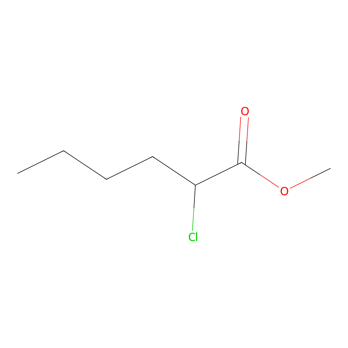 Methyl 2-chlorohexanoate molecular structure, CAS 14925-60-1