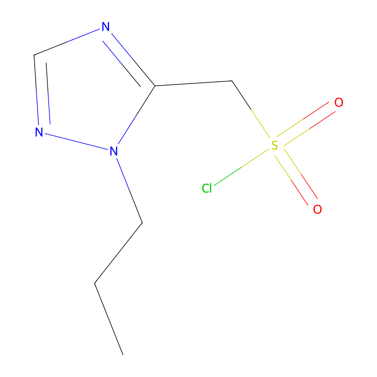 (1-Propyl-1h-1,2,4-triazol-5-yl)methanesulfonyl chloride molecular structure, CAS 1492516-45-6