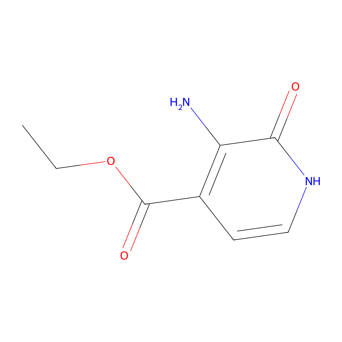 Ethyl 3-amino-2-hydroxyisonicotinate molecular structure, CAS 1492522-74-3