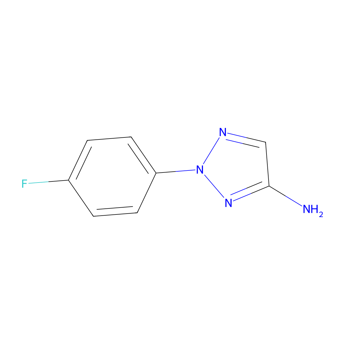 2-(4-fluorophenyl)-2H-1,2,3-triazol-4-amine molecular structure, CAS 1492525-73-1