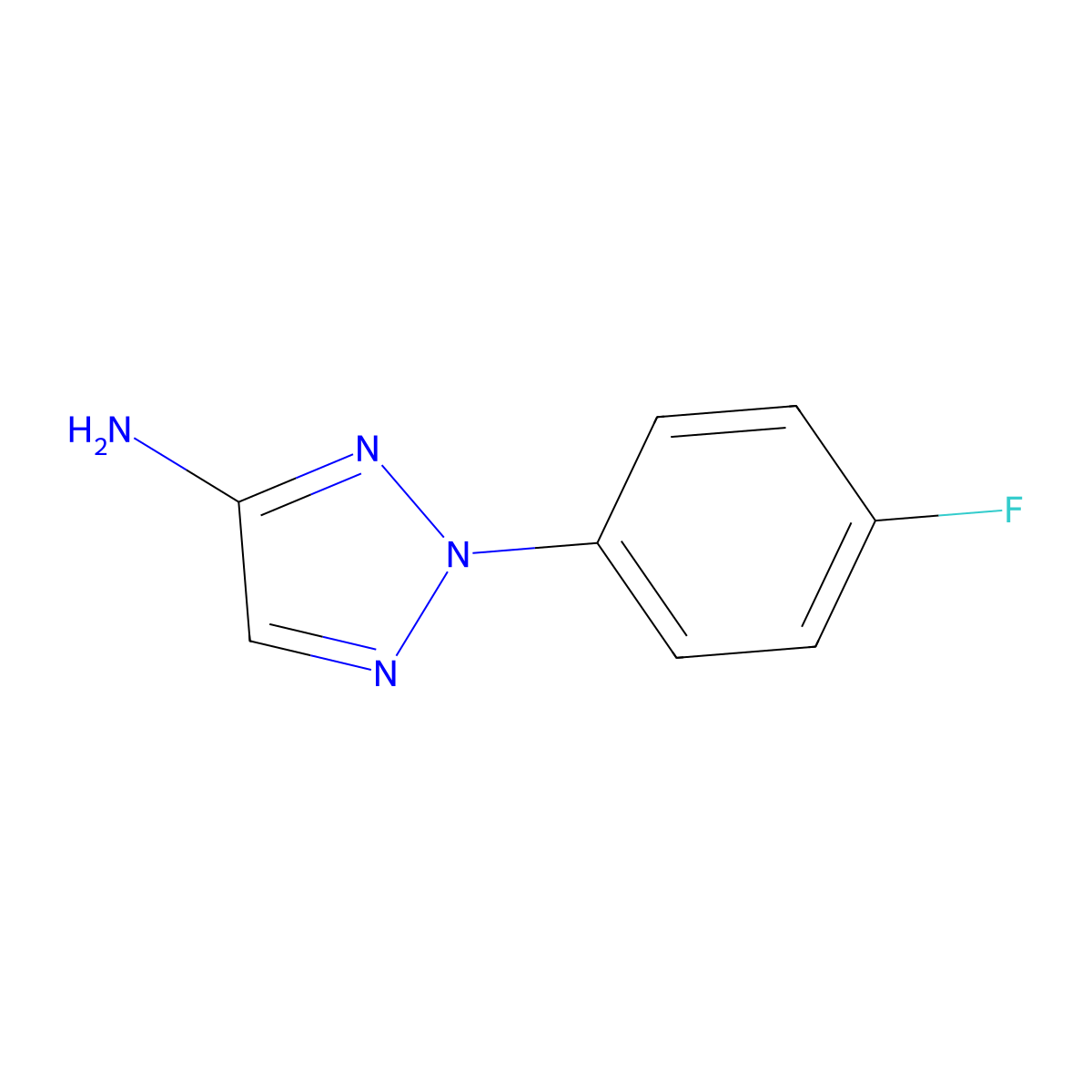 2-(4-fluorophenyl)-2H-1,2,3-triazol-4-amine molecular structure, CAS 1492525-73-1