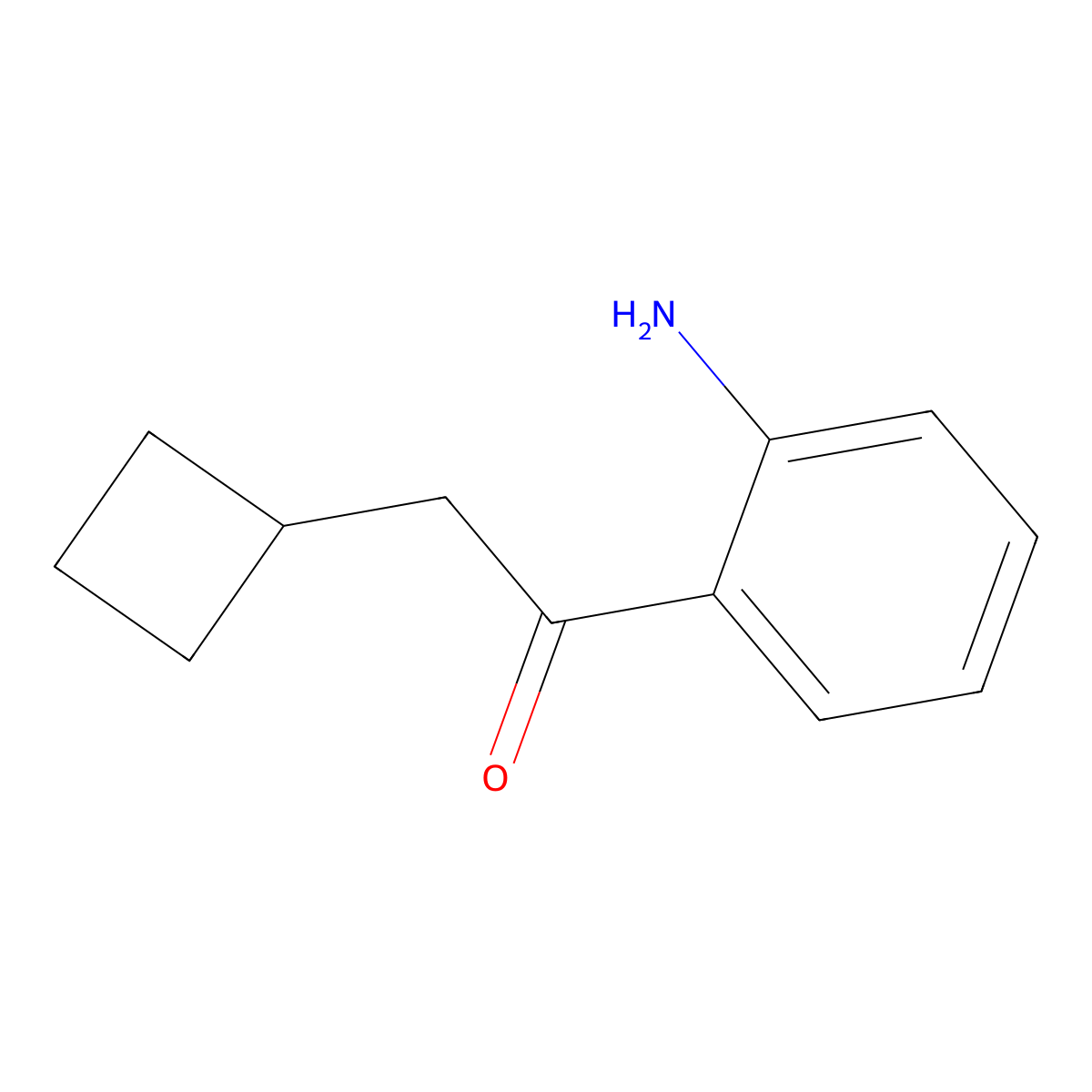 1-(2-Aminophenyl)-2-cyclobutylethan-1-one molecular structure, CAS 1492526-79-0