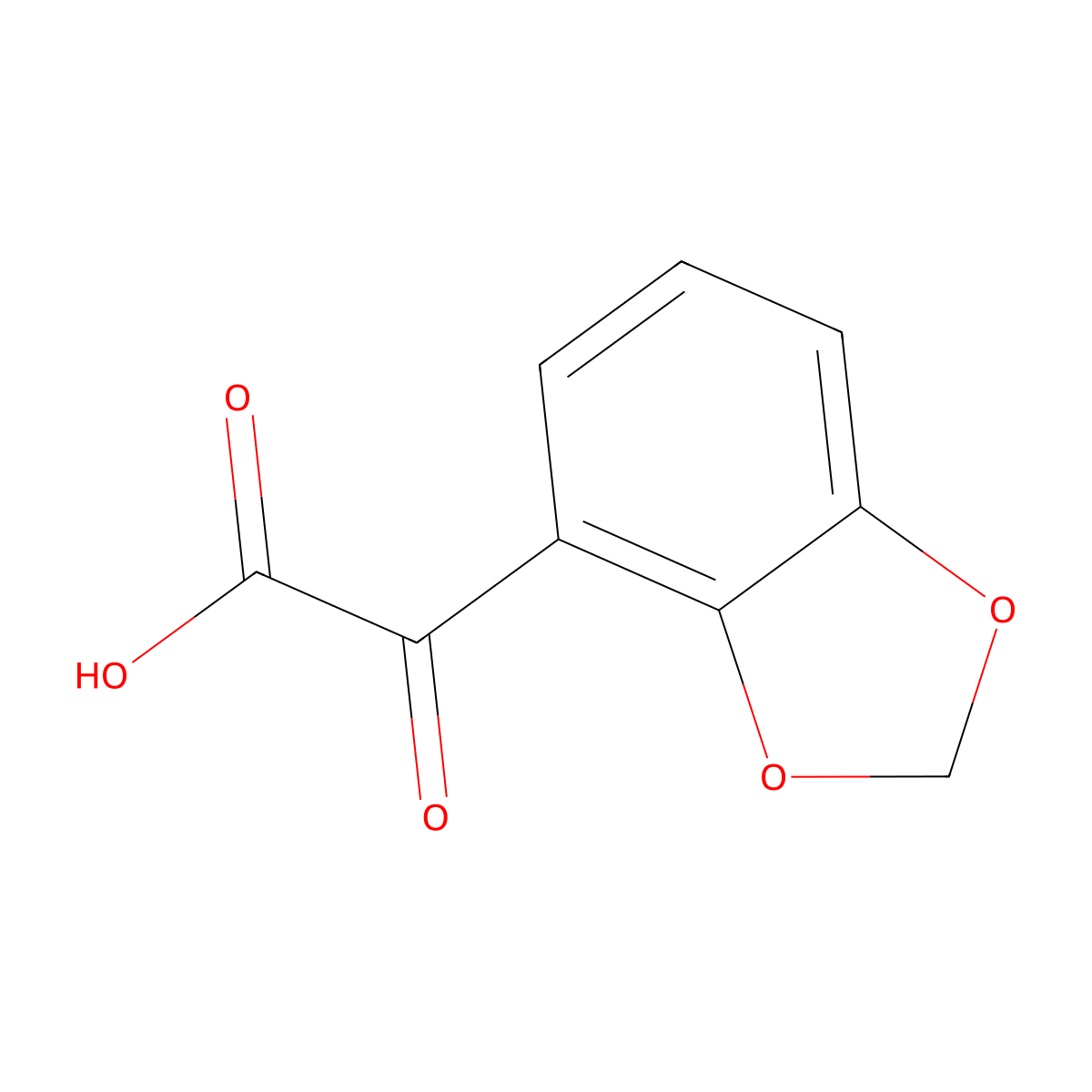 2-(Benzo[d][1,3]dioxol-4-yl)-2-oxoacetic acid molecular structure, CAS 1492563-70-8