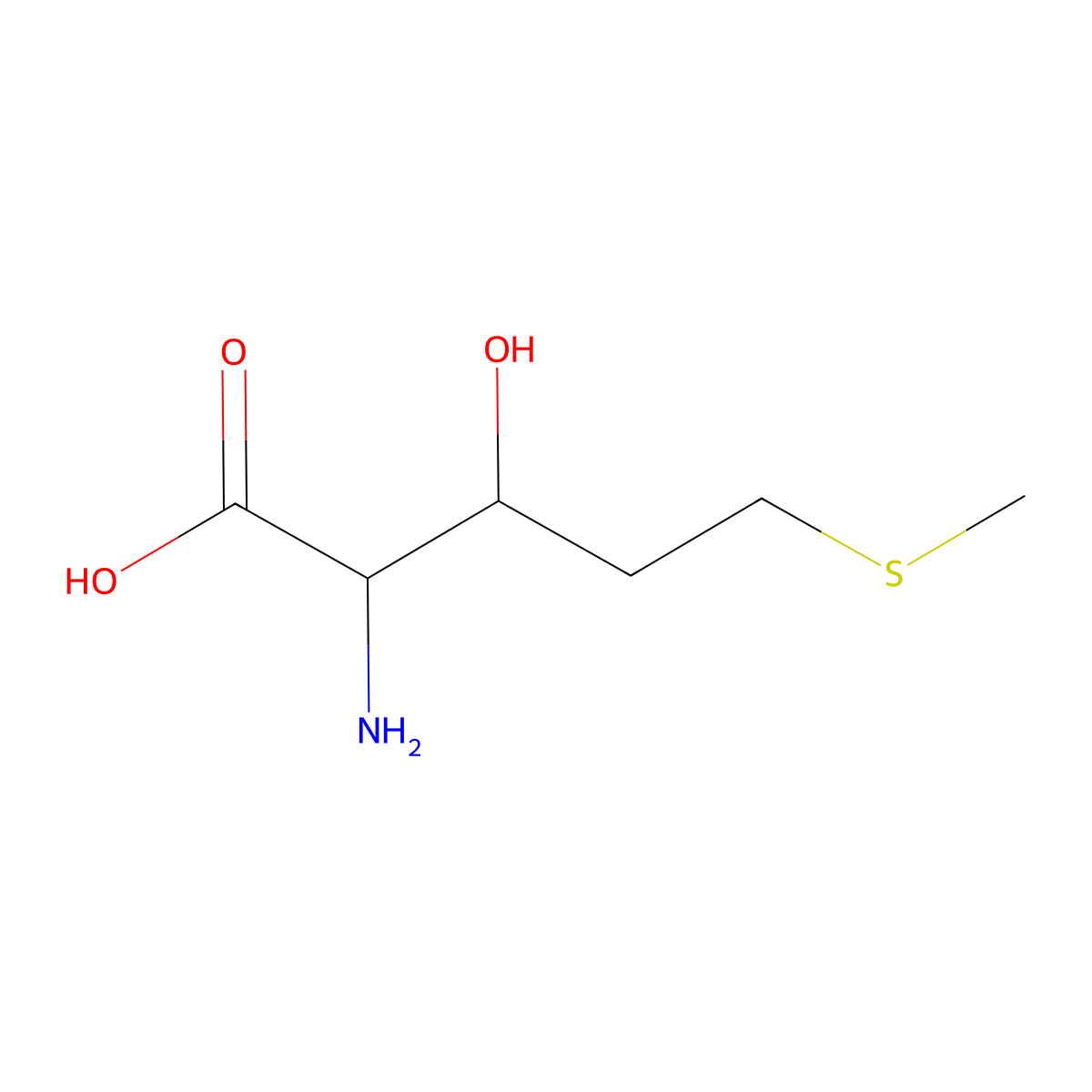2-Amino-3-hydroxy-5-(methylthio)pentanoic acid molecular structure, CAS 1492567-30-2