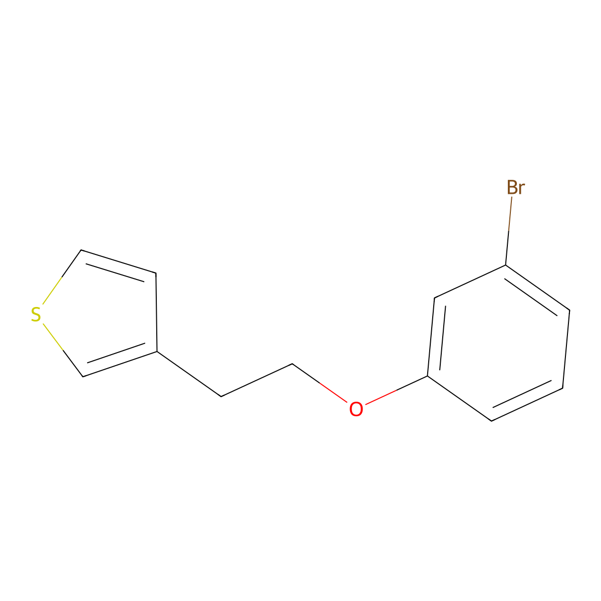 3-[2-(3-Bromophenoxy)ethyl]thiophene molecular structure, CAS 1492588-72-3