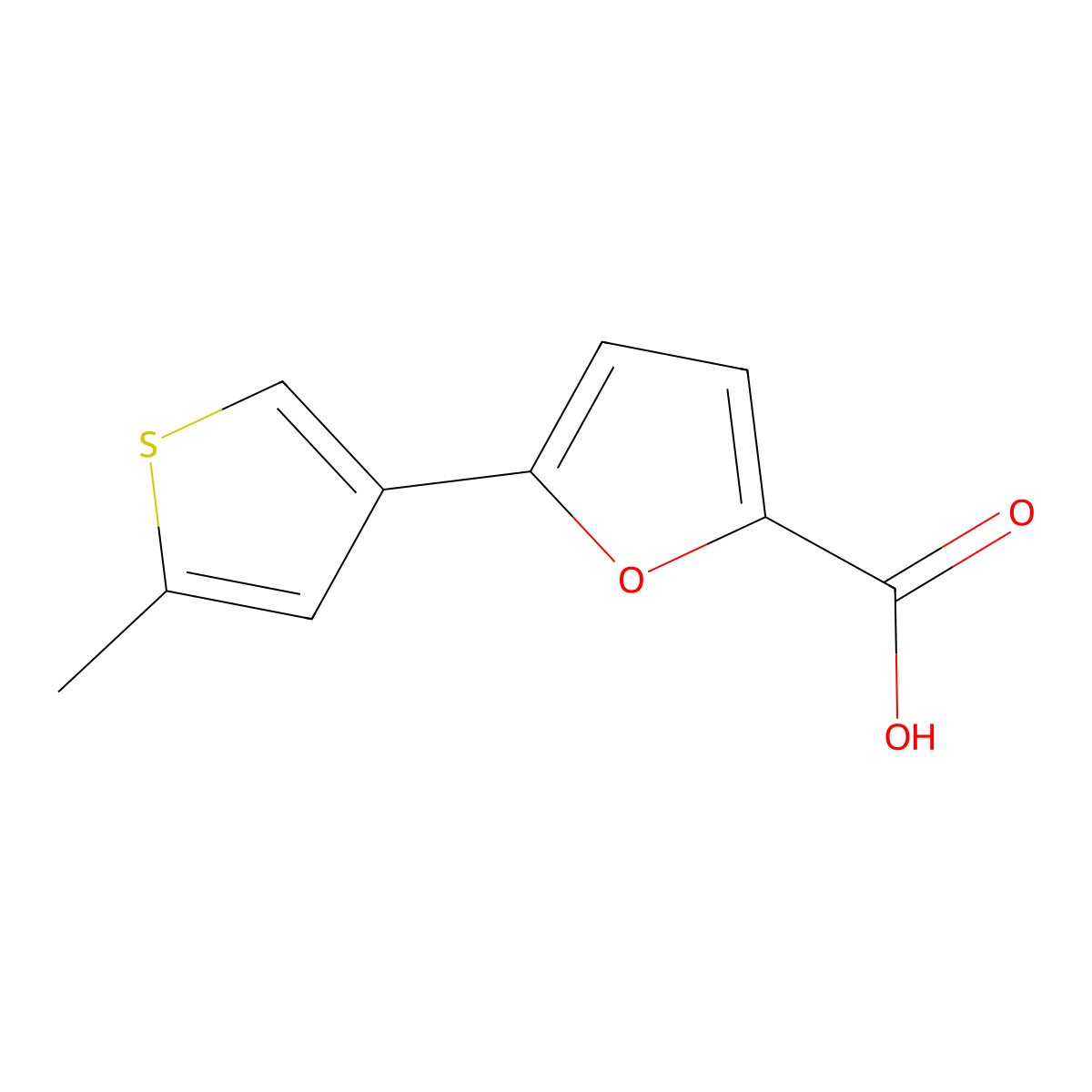 5-(5-Methylthiophen-3-yl)furan-2-carboxylic acid molecular structure, CAS 1492589-39-5