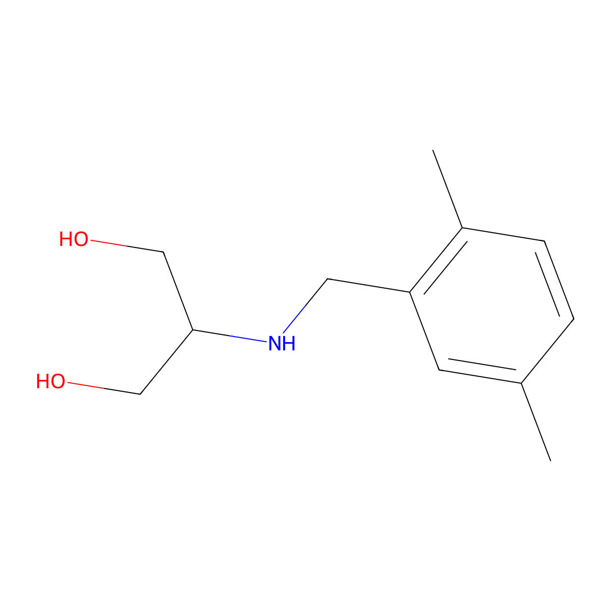 2-{[(2,5-Dimethylphenyl)methyl]amino}propane-1,3-diol molecular structure, CAS 1492596-26-5
