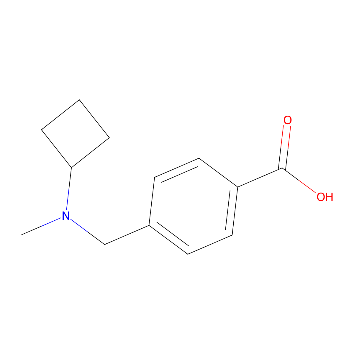 4-{[Cyclobutyl(methyl)amino]methyl}benzoic acid molecular structure, CAS 1492600-25-5
