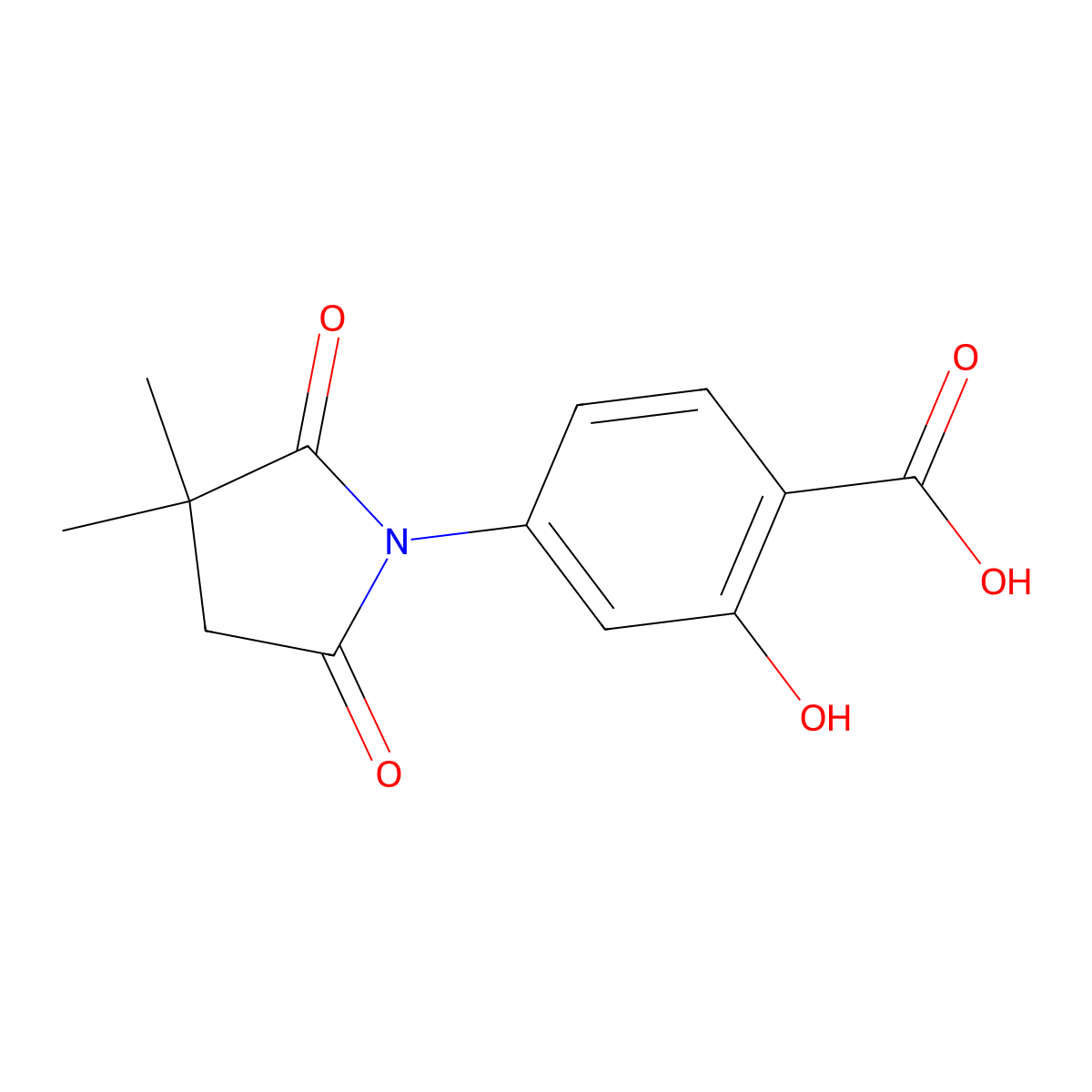 4-(3,3-Dimethyl-2,5-dioxopyrrolidin-1-yl)-2-hydroxybenzoic acid molecular structure, CAS 1492605-44-3