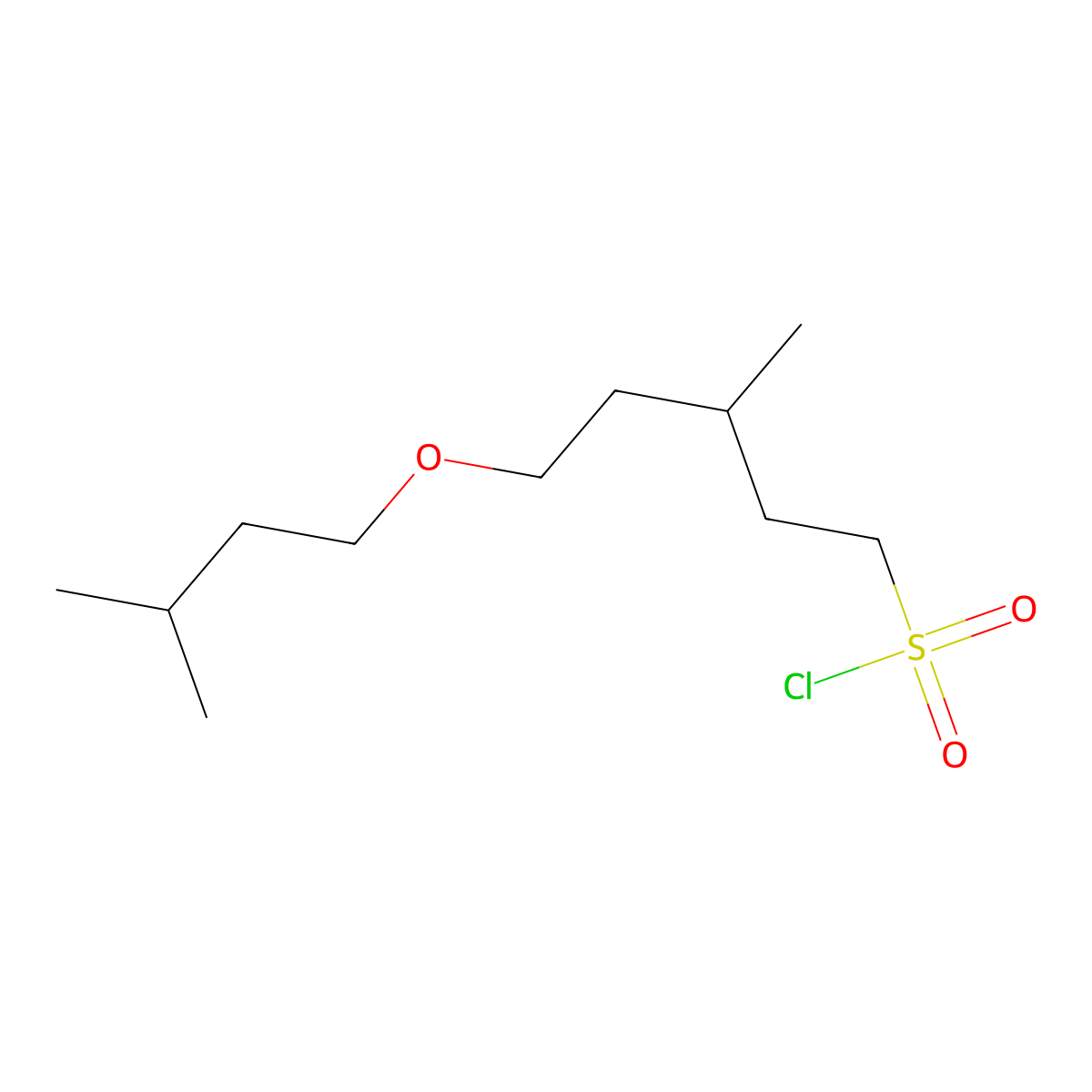 5-(Isopentyloxy)-3-methylpentane-1-sulfonyl chloride molecular structure, CAS 1492607-65-4