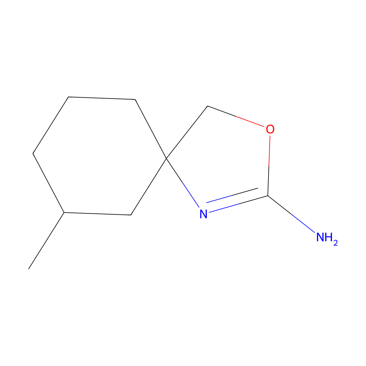 7-Methyl-3-oxa-1-azaspiro[4.5]dec-1-en-2-amine molecular structure, CAS 1492631-19-2