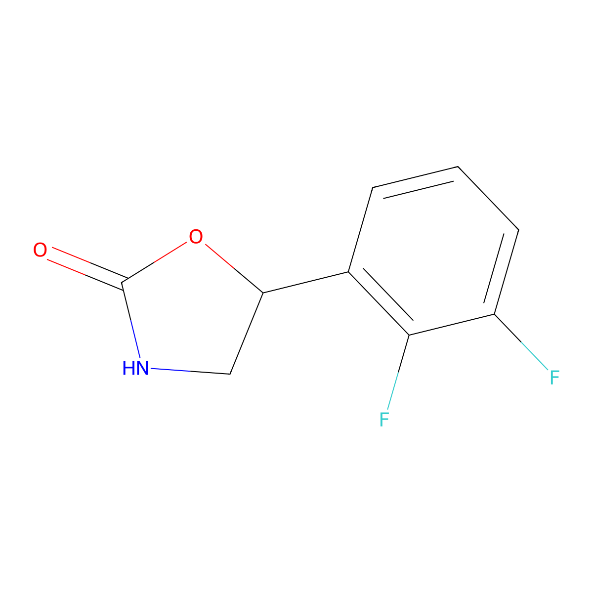 5-(2,3-Difluorophenyl)oxazolidin-2-one molecular structure, CAS 1492643-36-3