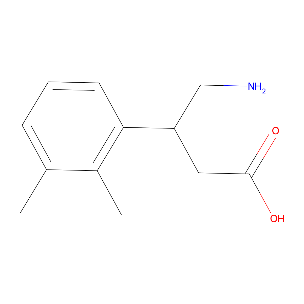 4-Amino-3-(2,3-dimethylphenyl)butanoic acid molecular structure, CAS 1492646-59-9