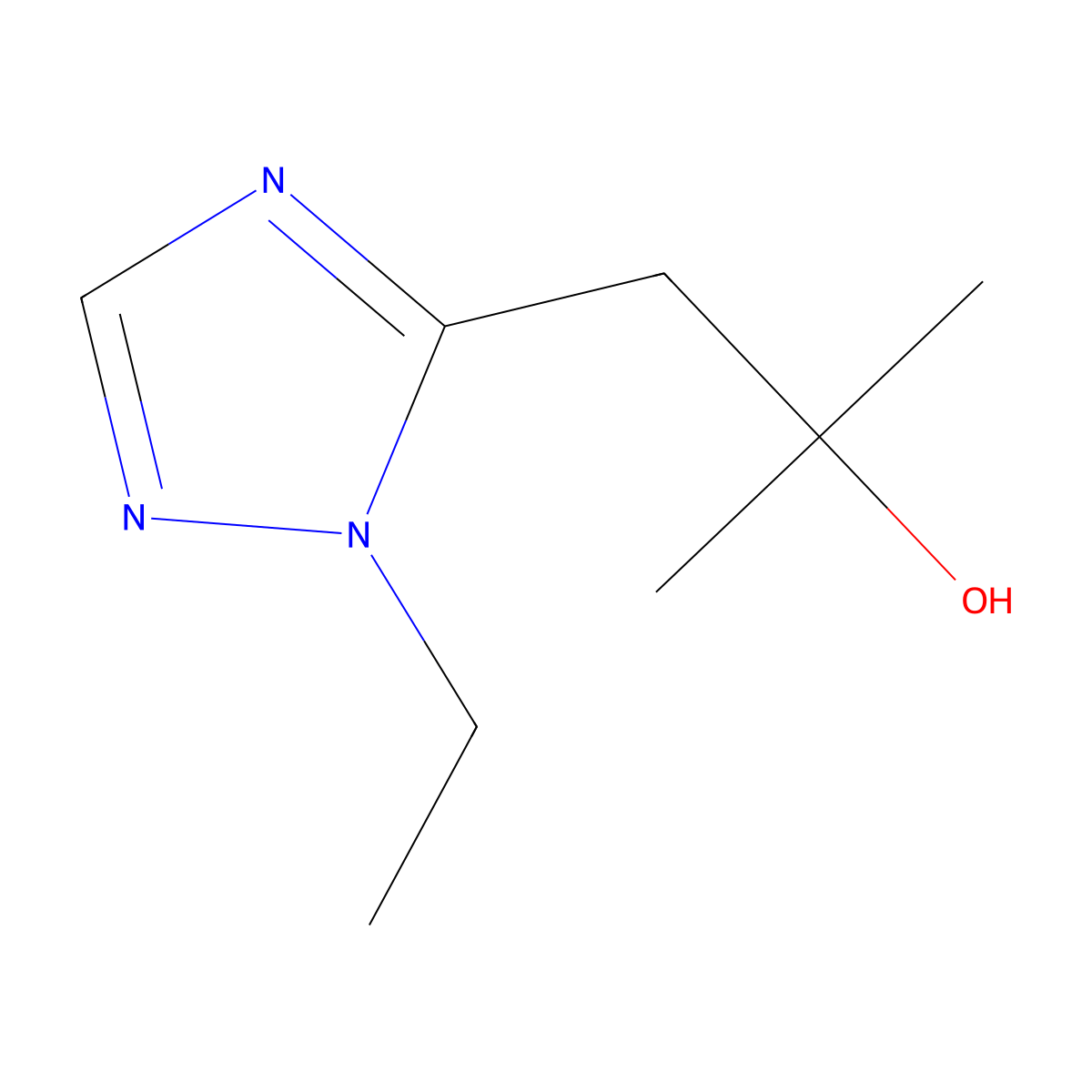 1-(1-ethyl-1H-1,2,4-triazol-5-yl)-2-methylpropan-2-ol molecular structure, CAS 1492649-80-5