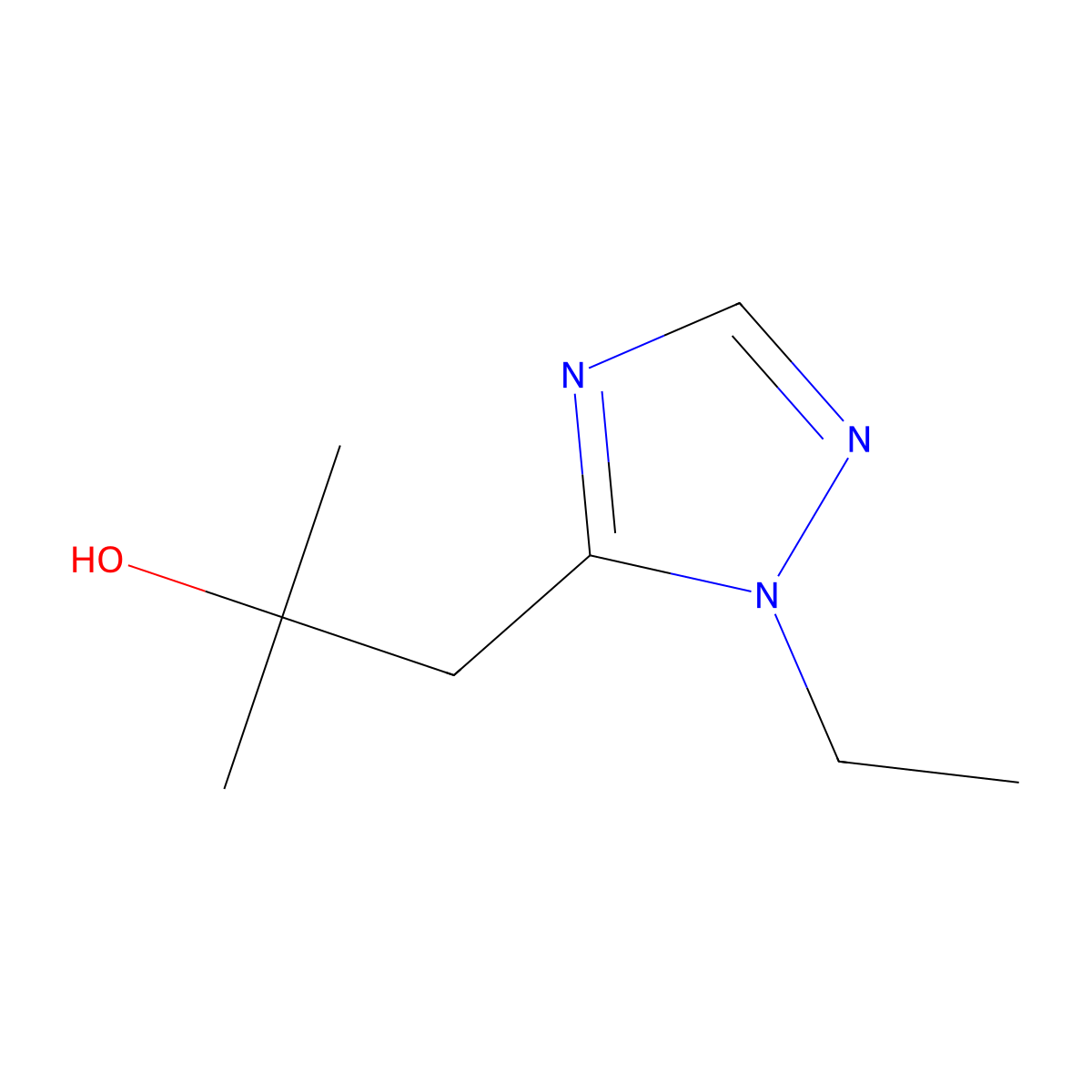 1-(1-ethyl-1H-1,2,4-triazol-5-yl)-2-methylpropan-2-ol molecular structure, CAS 1492649-80-5