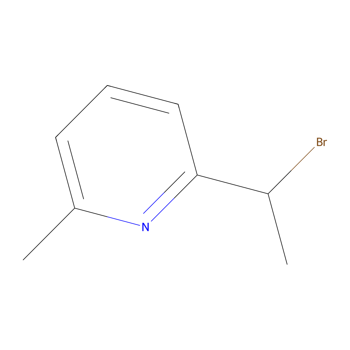 2-(1-Bromoethyl)-6-methylpyridine molecular structure, CAS 1492659-69-4