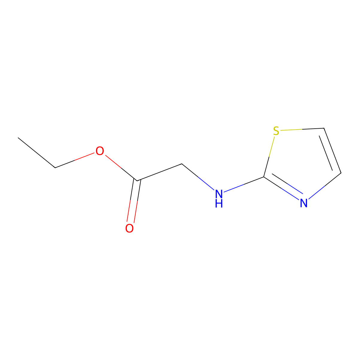 Ethyl thiazol-2-ylglycinate molecular structure, CAS 149266-85-3