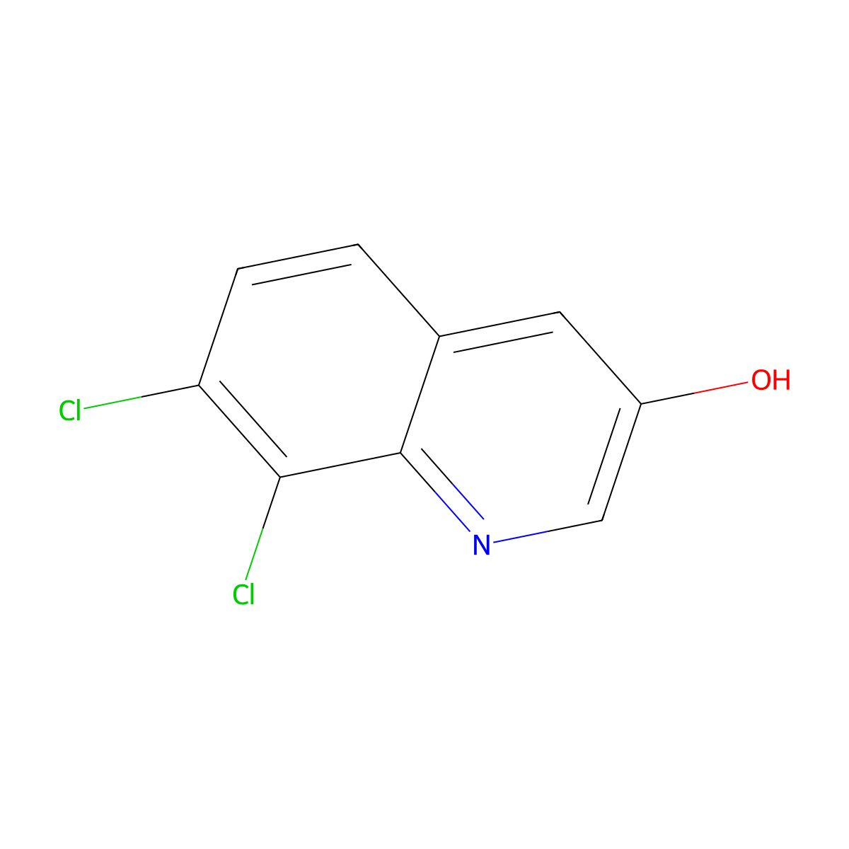 7,8-Dichloroquinolin-3-ol molecular structure, CAS 1492660-10-2