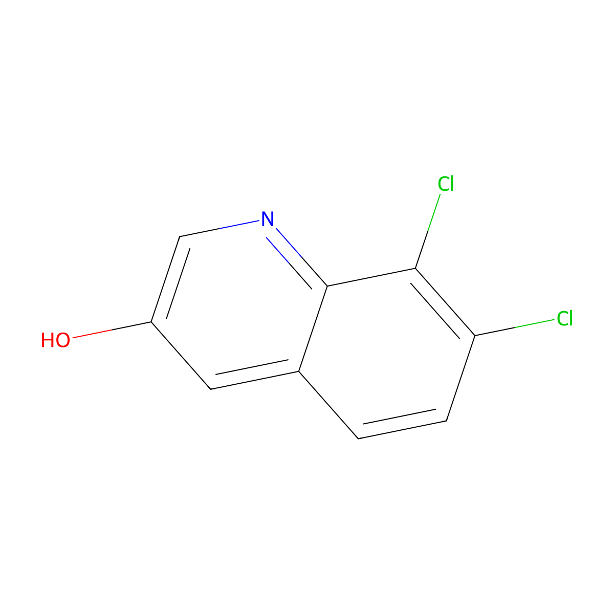 7,8-Dichloroquinolin-3-ol molecular structure, CAS 1492660-10-2