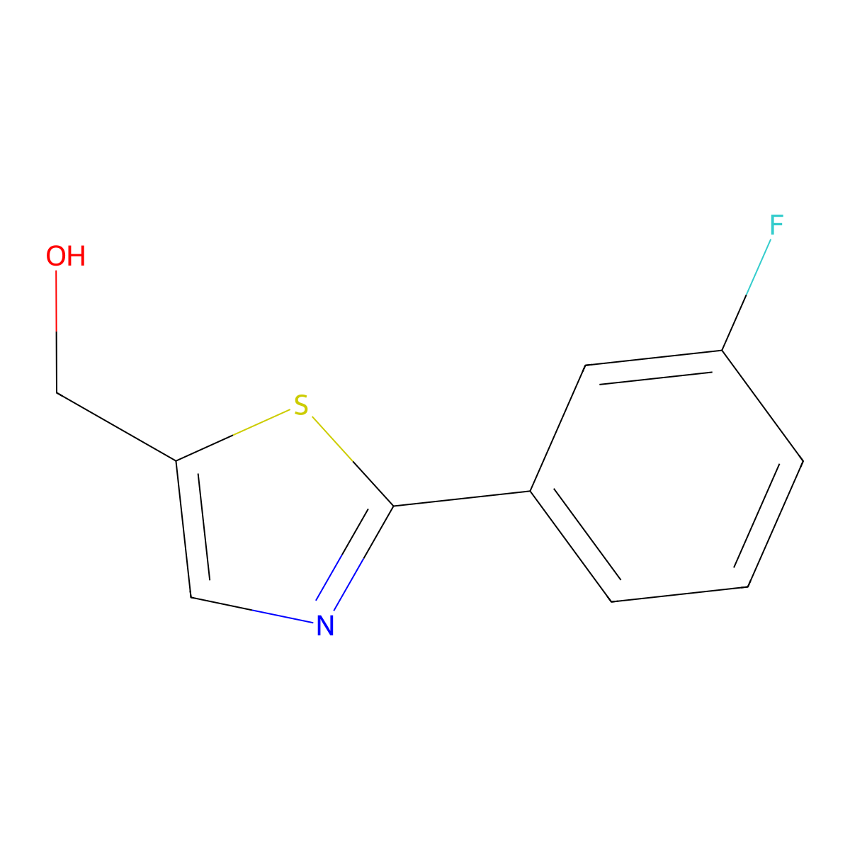 (2-(3-Fluorophenyl)thiazol-5-yl)methanol molecular structure, CAS 1492668-22-0