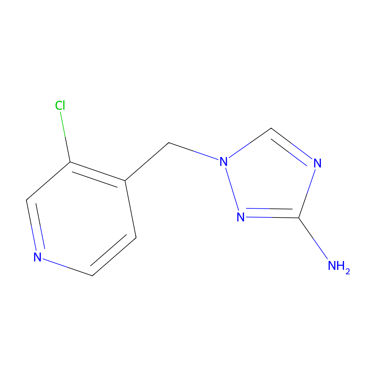 1-[(3-Chloropyridin-4-YL)methyl]-1H-1,2,4-triazol-3-amine molecular structure, CAS 1492677-90-3